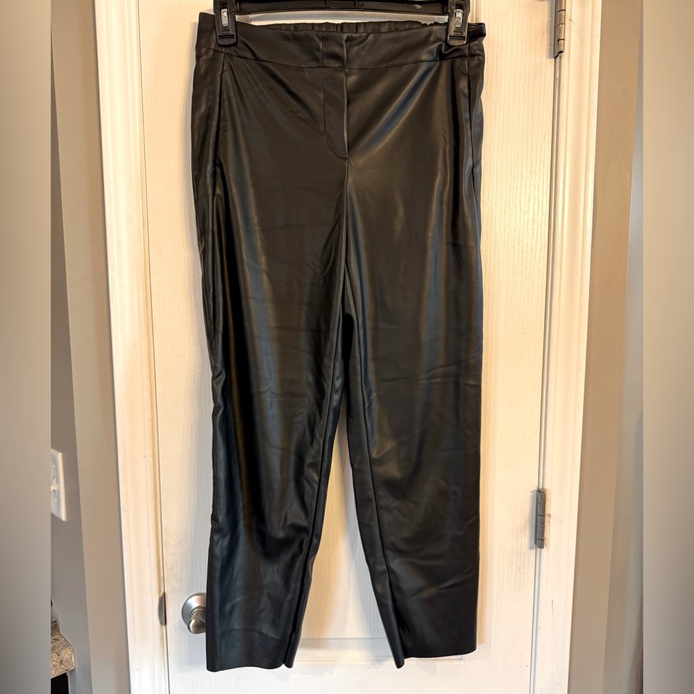 Black Faux Leather Pants